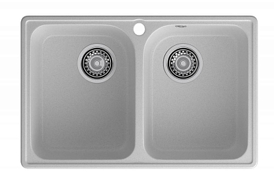 GranFest QUARZ (ECO-15) Мойка 2 чаши 740*480 (серый) 400_400_2894108